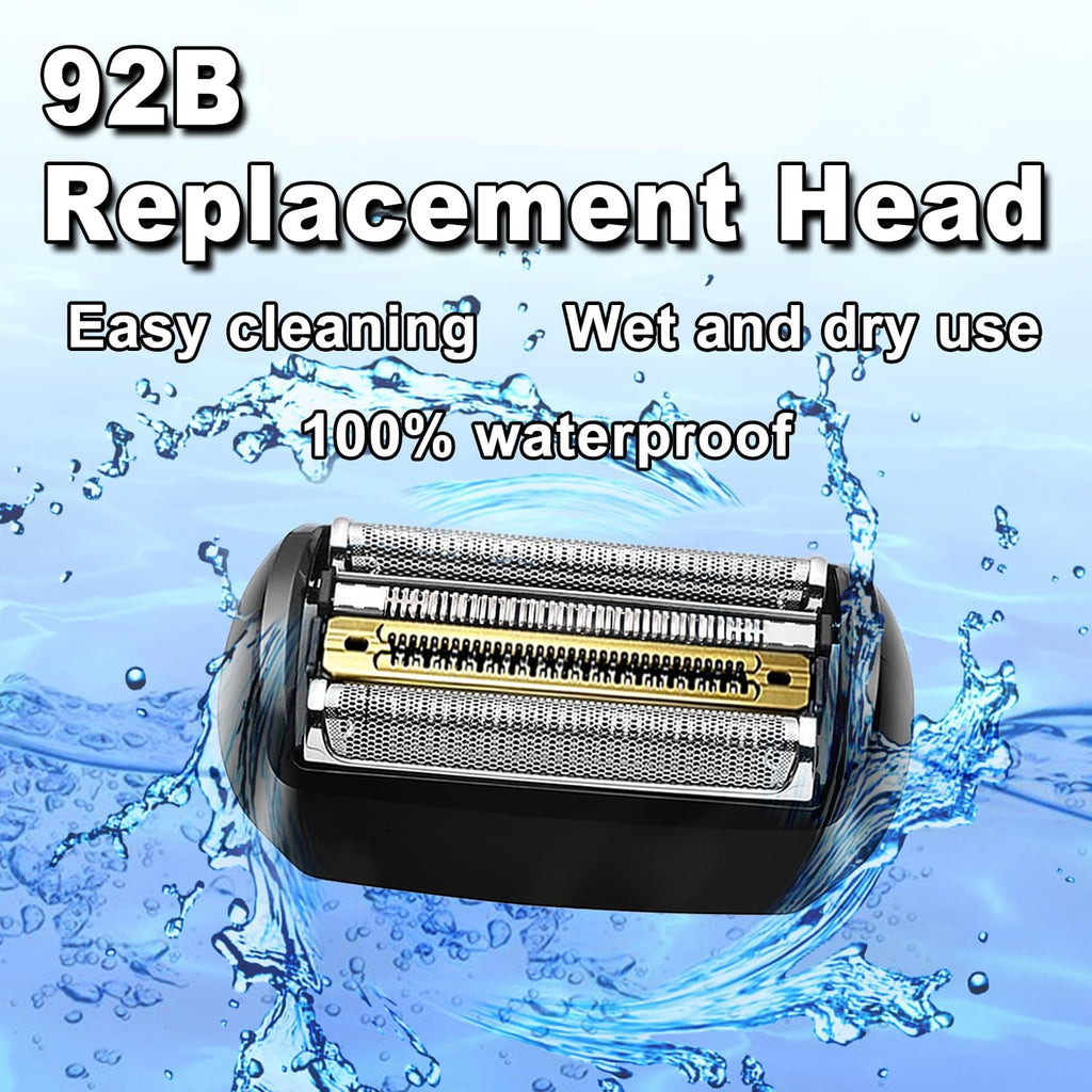 2pakcs 92B Electric Replacement Shaver Head Series 9 Accessories Shaver Compatible with Braun Series 9 Electric Razors 9290cc, 9291cc, 9370cc, 9293s, 9385cc, 9390cc, 9330s, 9296cc (Upgraded ver.)