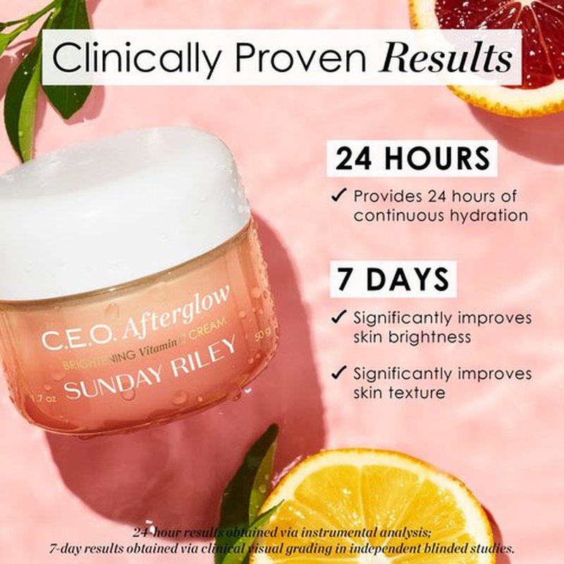 Sunday Riley C.E.O. Afterglow Brightening Vitamin C Gel Cream I Lightweight Firming Hydration