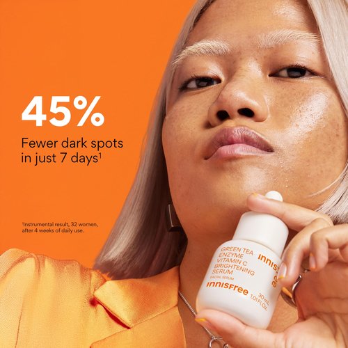 innisfree Brighten + Protect Set, Skincare Set with Korean Sunscreen for Face and Vitamin C Serum for Glow and Radiance