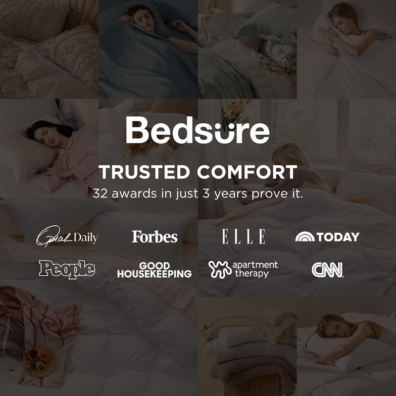 Bedsure Coffee Duvet Cover - Soft Cotton-Like Polyester Bedding Set | Full Size 80x90 Inches, 3 Pieces with Zipper Closure & 2 Pillow Shams