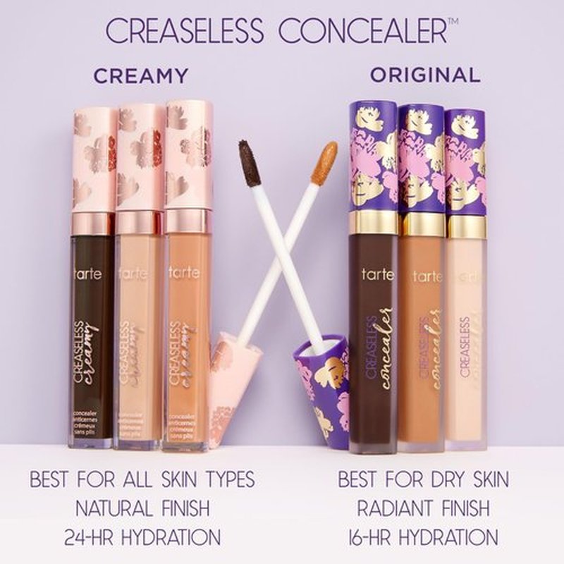 tarte maracuja creaseless full-coverage concealer – Waterproof Longwear with Vitamin C to Hydrate look of Dark Circles, Blemishes & Discoloration, Vegan & Cruelty-Free, full size, light-medium neutral