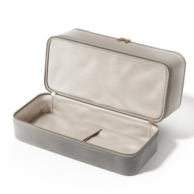BellaBag for Dyson Airwrap Travel Case, Shark Flex Style Case, Hair Dryer Travel Bag, Shark Hair Dryer Storage, Airstraight Air Wrap Flexstyle Fusion Organizer, Dyson Travel Bag (Beige & Gray)