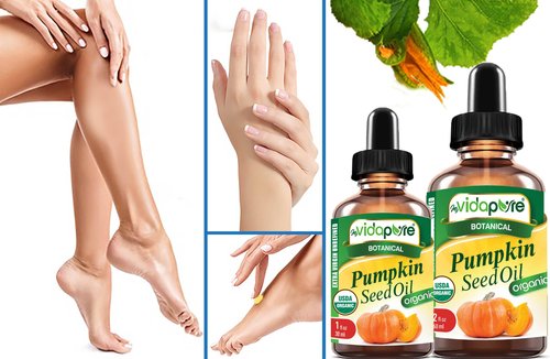 MYVIDAPURE Organic PUMPKIN SEED OIL Certified Organic WILD GROWTH RAW Pure EXTRA VIRGIN UNREFINED for Skin, Face, Body, Hair and Lip Care (1 Fl Oz)