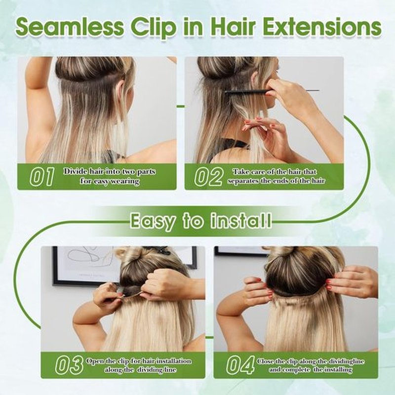 Clip in Hair Extensions Real Human Hair, 18inch/8pcs Seamless Invisible Human Hair Clip in Extensions for Women, 10A Brazilian Virgin Remy Human Hair Extensions Clip ins Double Weft 70g Natural Black