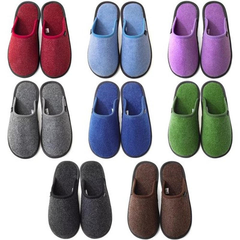 BUGUKI House Slippers for Guests Non-Disposable Washable Spa Slippers Set Non-Slip Felt for Spa, Hotel, Party Guest and Travel, Set of 8 Pairs
