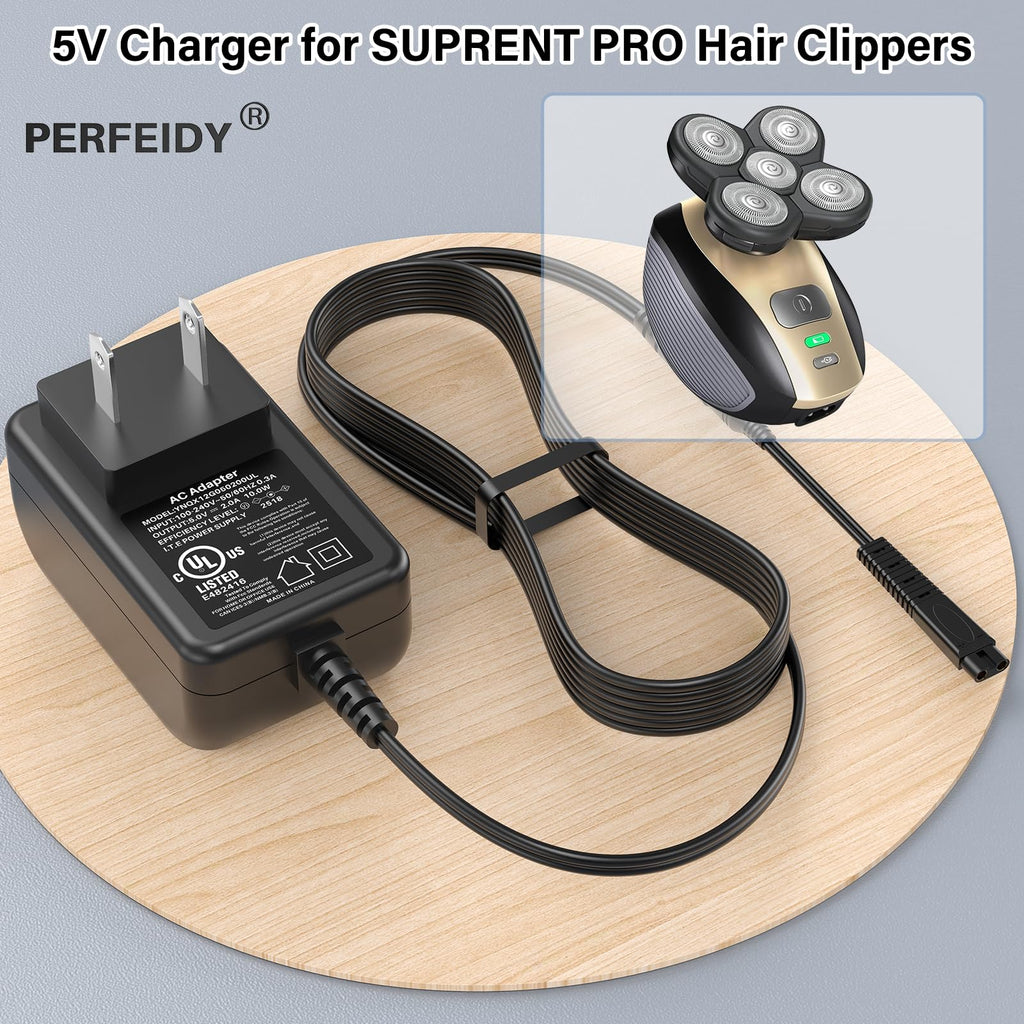 Power Cord for Freebird Electric Head & Body Hair Shaver Mens Razor 5V UL