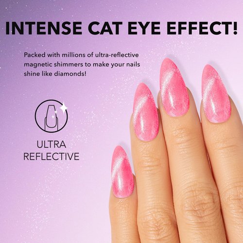 KIARA SKY Gel Polish MagneticFX | Magnetic Cat Eye Effect Soak Off 15ml | Pink Luster (hot pink)