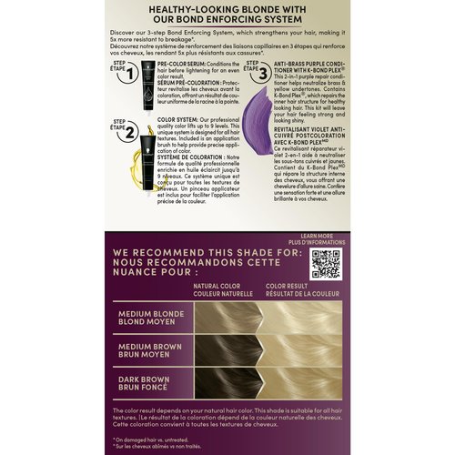 Schwarzkopf Keratin Blonde Hair Dye, 001 High Lift Platinum Blonde, Professional Quality Permanent Hair Color, Bond Enforcing System, Pre-Color Serum & Purple Conditioner Included