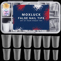 Moxluck Stiletto Nail Tips,Soft Gel Almond Half Cover False Nails Clear Acrylic Press on Nails 120Pcs, Soft Gel Nail Tips Extension False Tips for Nail Salons and DIY Art at Home (SET-5)
