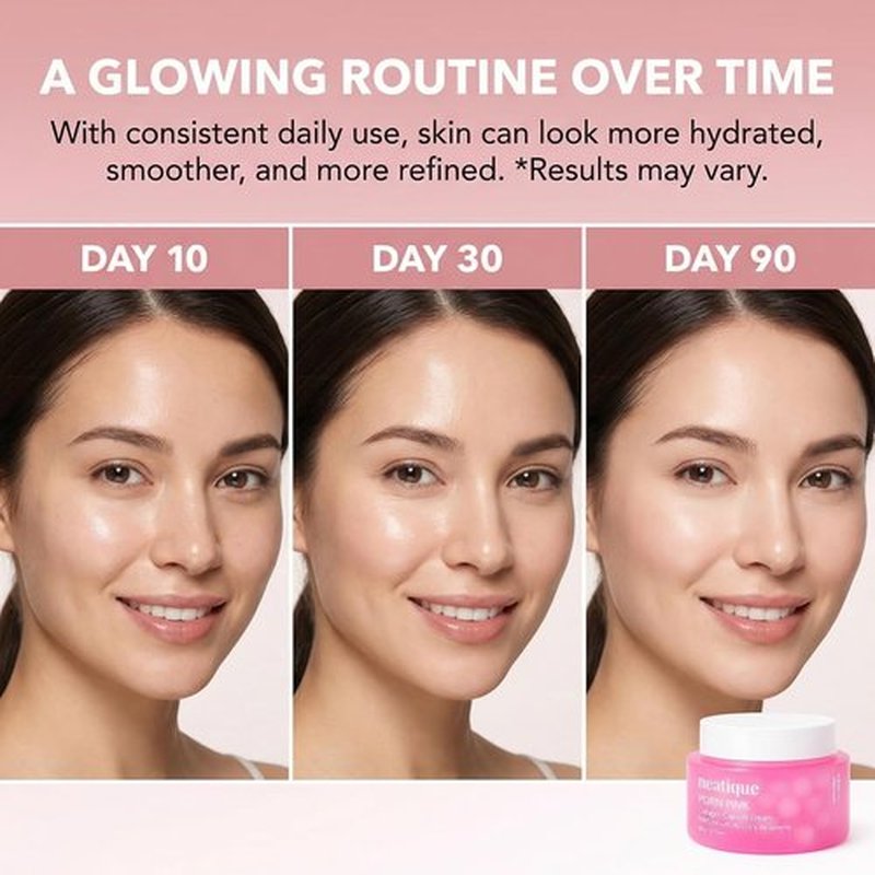 PDRN Capsule Cream - Firming & Hydrating Face Moisturizer with 6% Niacinamide | 2.13 oz Pink Cream for Plump, Smooth Skin