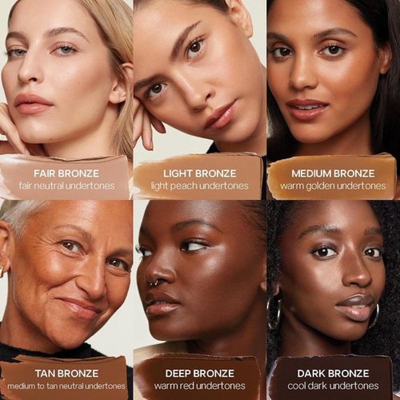 Saie Sun Melt Cream Bronzer - Buildable Balm for Effortless Sculpting - Enriched with Vitamin C, Medium Bronze (1 oz)
