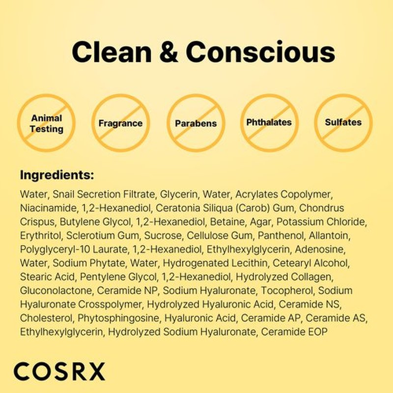COSRX Advanced Snail Mucin Glass Glow Hydrogel Face Masks Skincare 3 EA, Collagen Face Mask, Travel Essentials, Overnight Face Mask, Korean Skin Care