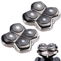 2Pack Pro 4 Shaver Replacement Heads Compatible with Skull Pitbulls Gold PRO, Silver PRO, Platinum PRO, Head Shavers, Electric Shaver Half Head for Men/Women (2 PACK BORON)