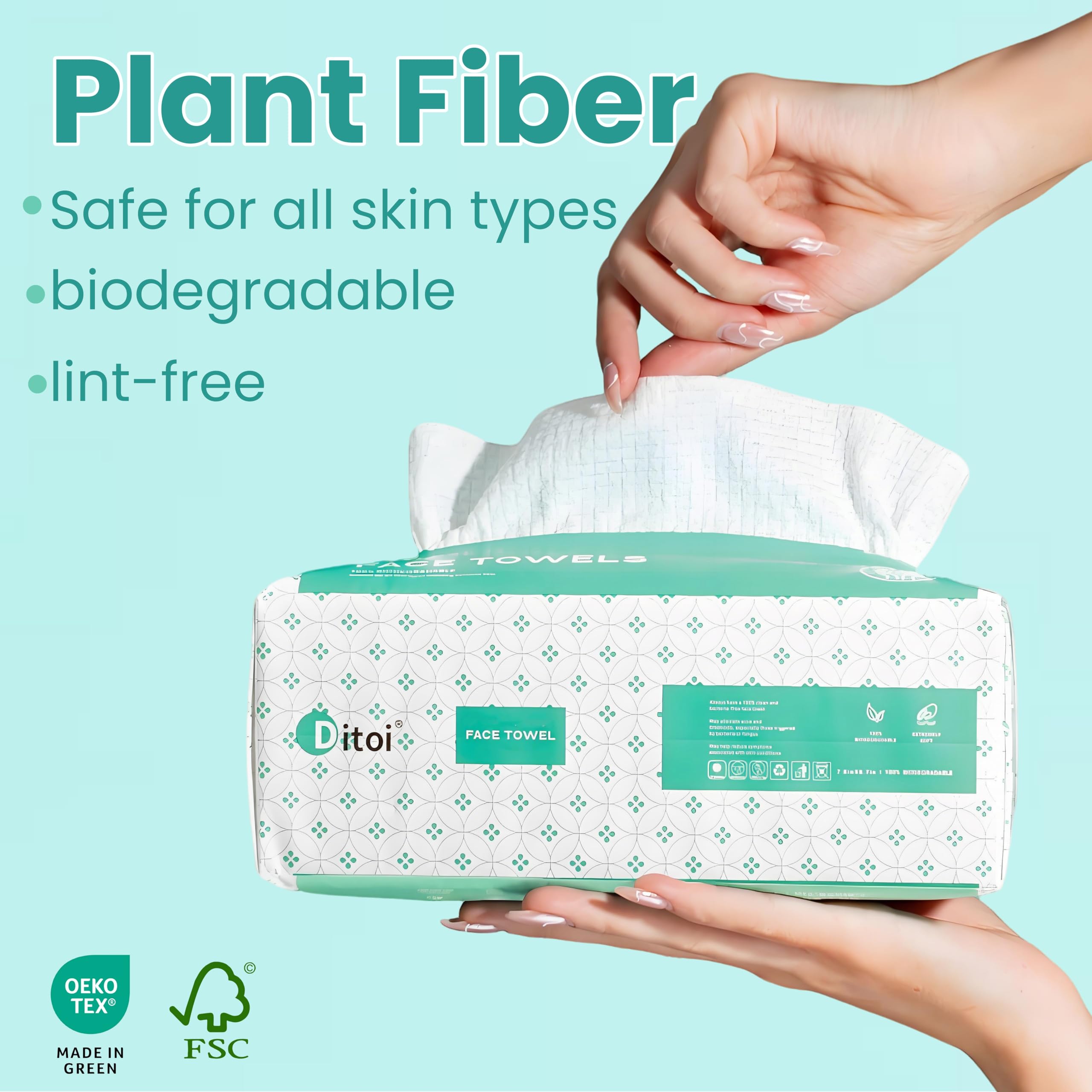 Ditoi Disposable Face Towels,Ultra Soft &Thick Facial Cloths for Makeup Removal, Skincare & Daily Cleansing,Nursing 240 Count