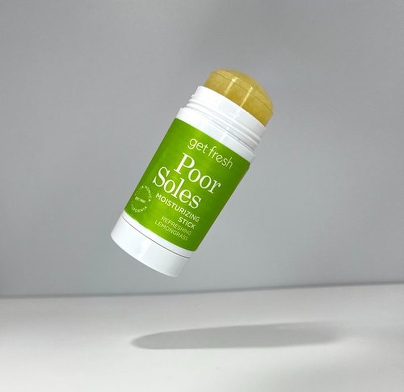 Get Fresh Poor Soles - Deeply Moisturizing Stick for Feet, Knees, and Elbows to Heal and Soften Dry Skin, with Shea Butter, Avocado Oil, and Lemongrass, 28g