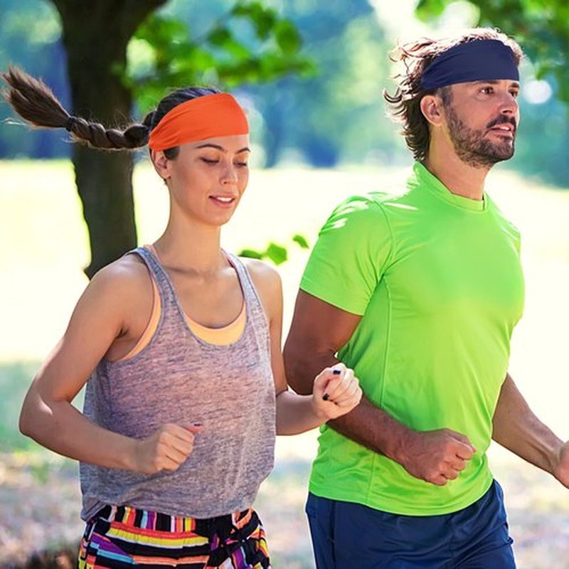 Kenz Laurenz Performance Headband Moisture Wicking Athletic Sports Head Band Wide Head Band Sweatband - Workout, Soccer, Softball, Basketball (Yellow)