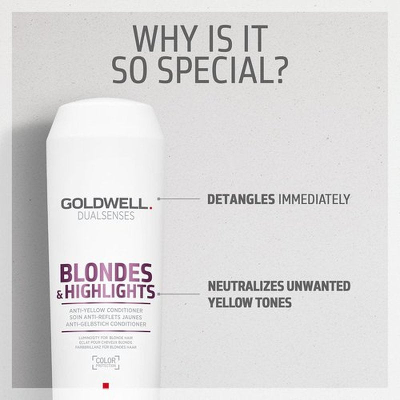 Goldwell Dualsenses Anti-Yellow Conditioner for Blondes & Highlights - 33.8 Fl Oz