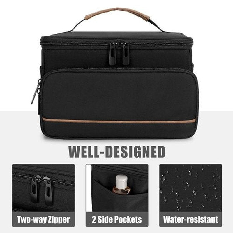 CURMIO Barber Bag for Hair Clippers, Men Trimmer Travel Case Compatible with Andis/Hatteker/Oster Hair Clipper and Hair Cutting Tools, Bag Only