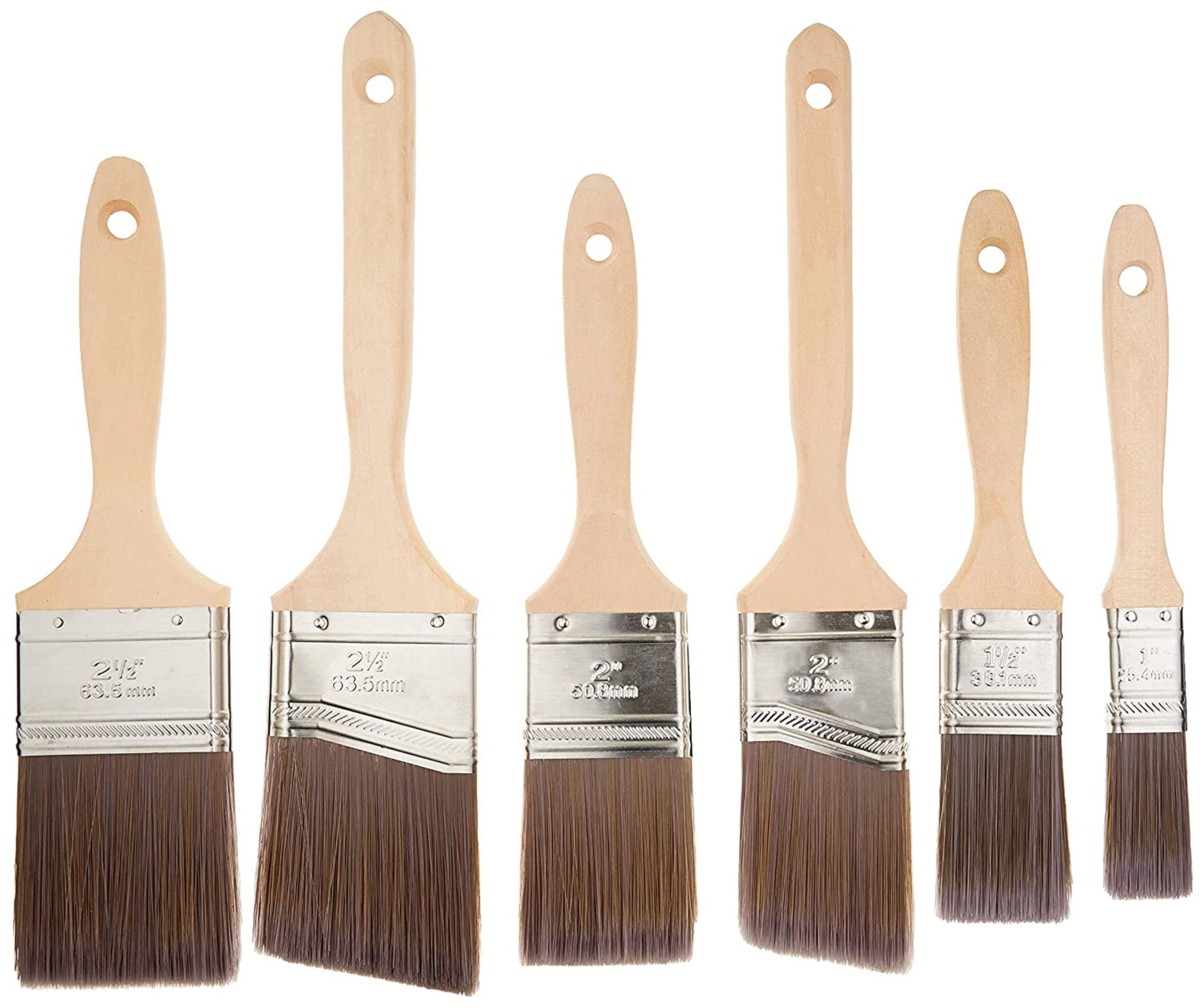 ALLWAY CP6 Premium 6-Piece Paint Brush Set
