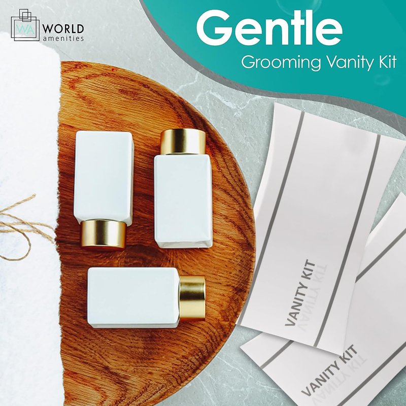 World Amenities Necessities Grooming Vanity Kit | Hotel Amenities | Includes Sewing Kit, Nail File, Cotton Swabs, 2 Cotton Rounds and Band-Aid | Pack of 25 Kits