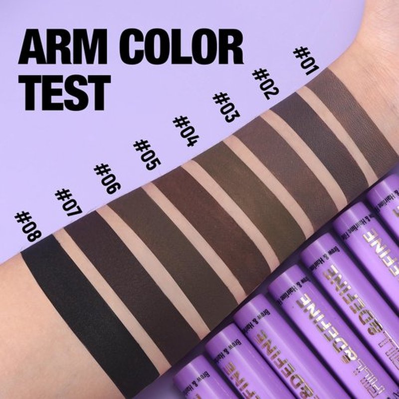 JUAAZIN 3 In 1 Hair Color Concealer Stick - Temporary Gray Hair Cover Up, Root Touch Up Hair Mascara with Precision Applicator, Waterproof Long Lasting for Eyebrows Beard Hairline 05# Red Brown