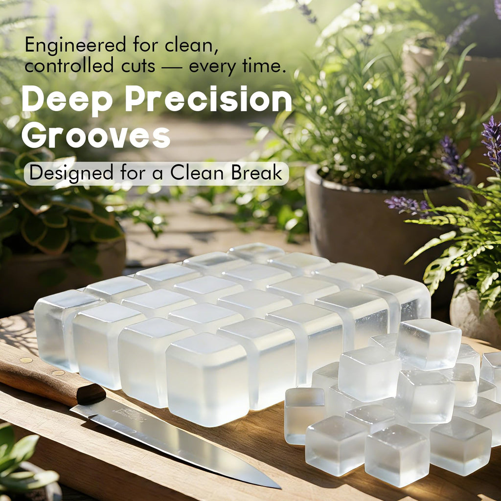 EDSRDPLT 1 lb Unscented Glycerin Soap Base – Melt and Pour Soap Base for DIY Crafting, Easy Cut, Smooth Melt & Clean Pour (Transparent, 1 Pound)