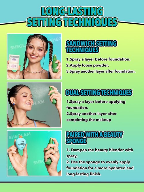 SHEGLAM Pickle Rick Setting spray Long-Lasting Face Mist Makeup Setting for Perfect Makeup