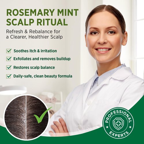 RoyceDerm Rosemary Mint Scalp Scrub Clarifying Scalp Exfoliator Refreshing Clean Scalp, Cooling Micro-Exfoliation with Botanical Extracts, For All Scalp Types (Rosemary Mint Scalp Scrub)