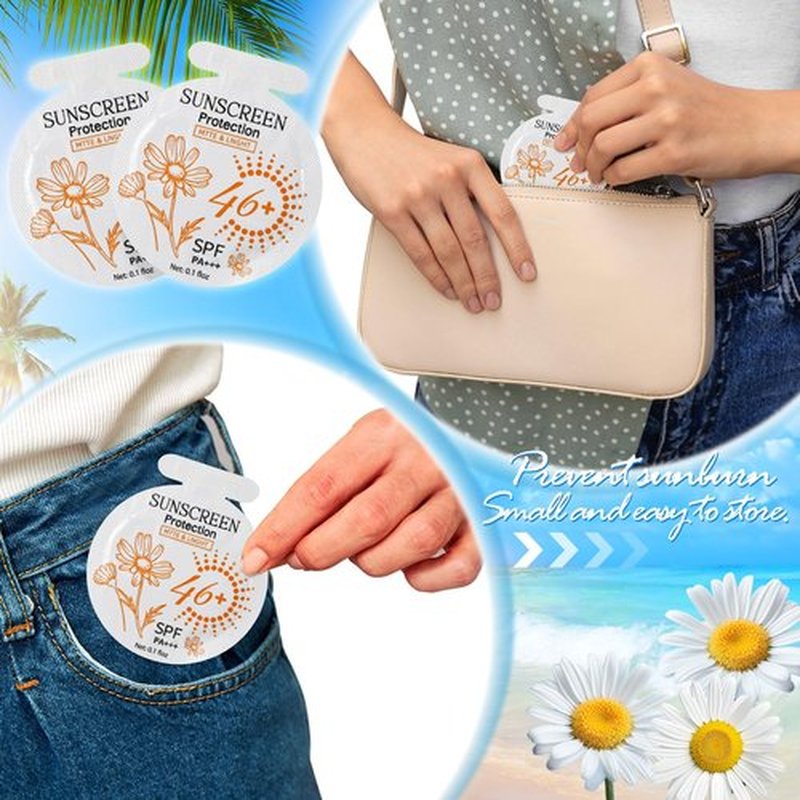 Heigble 150 Pcs Sunscreen Bulk Mini Travel Size Sunscreen Packets SPF 46+ Summer Party Gifts for Women Girl