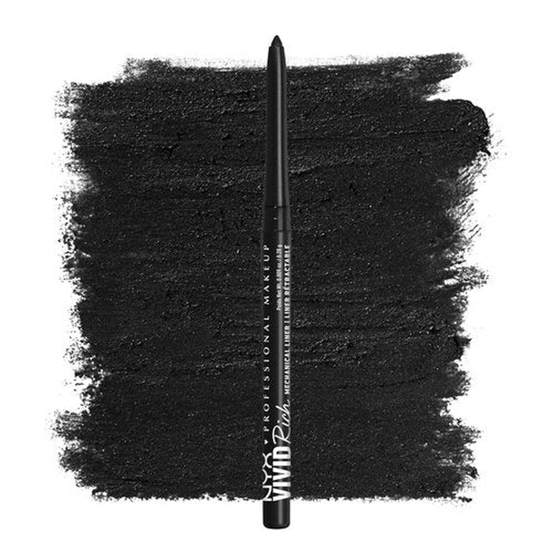NYX PROFESSIONAL MAKEUP Mechanical Eye Pencil - Creamy Retractable Eyeliner in Always Onyx, Black