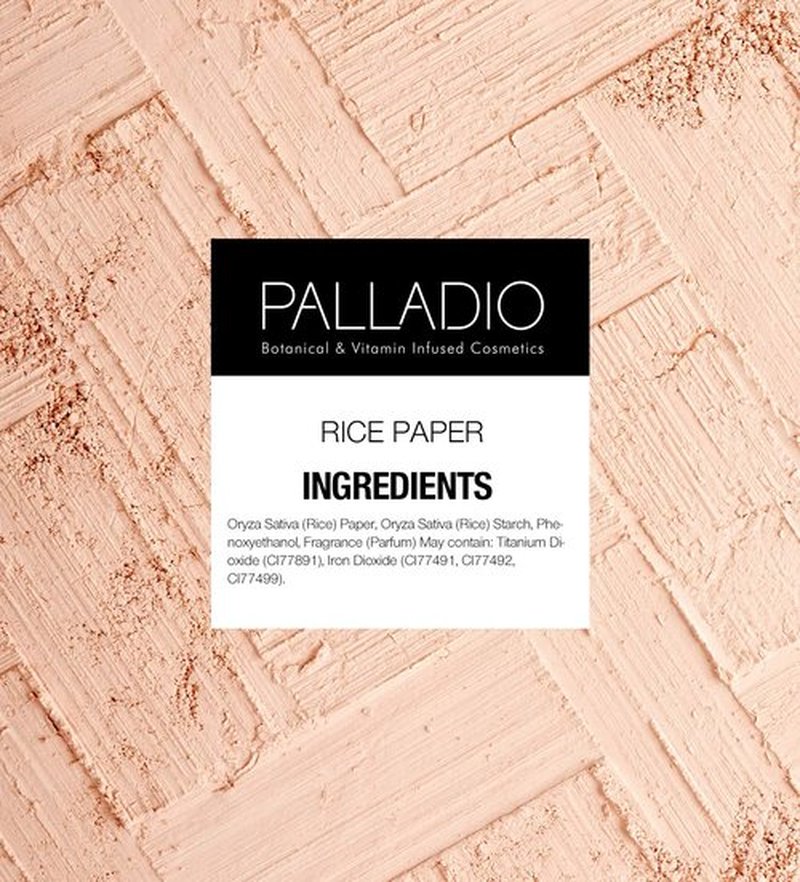 Palladio Rice Paper Facial Tissues for Oily Skin, Face Blotting Sheets Made from Natural Rice, Oil Absorbing Paper with Rice Powder, 2 Sided, Instant Results, Translucent, 40 Count, Pack of 3