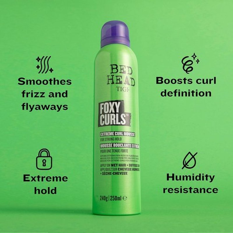 Bed Head by TIGI Curl-Defining Mousse - Extreme Hold & Anti-Frizz Formula, 8.4 oz