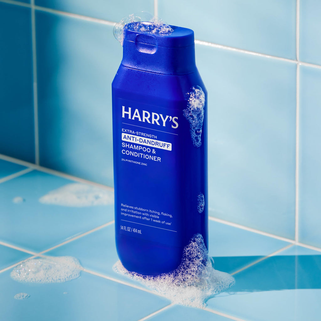 Harry's Extra-Strength Anti-Dandruff Men's 2 in 1 Shampoo and Conditioner - (3 Pack) 14 fl oz - Made with 2% Pyrithione Zinc