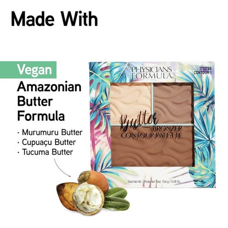 Physicians Formula Butter Bronzer Contour Palette - Light/Medium Shade, 0.48 Ounce