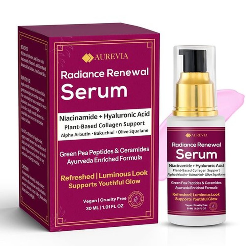 Brightening Face Serum - Manjistha & Alpha Arbutin for Radiant Skin | Lightweight Hydrating Milky Formula with Bakuchiol, Niacinamide, Peptides & Ceramides - 30ml