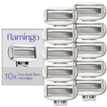 Flamingo Women's Razor Blade Refill Cartridges - 10 Count | 5-Blade Shaving System for Smooth Skin