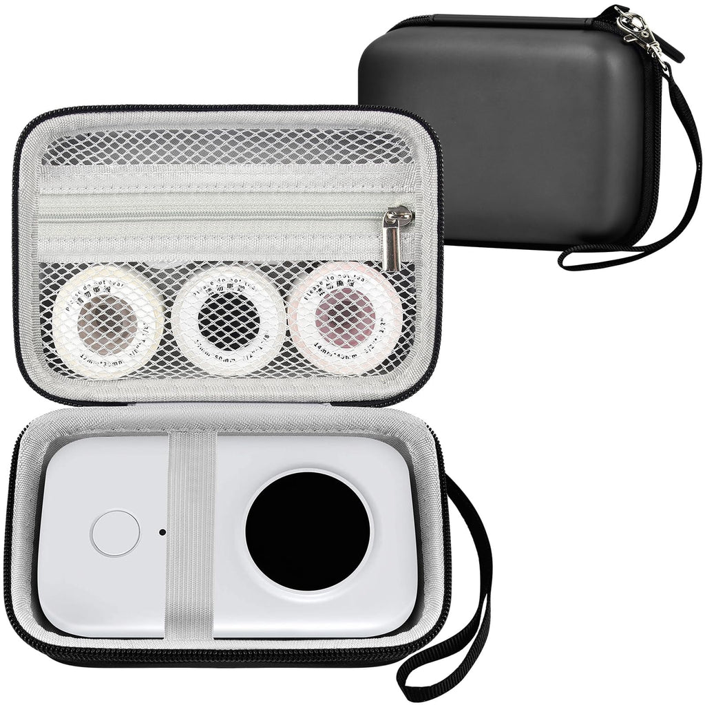 PAIYULE Case Compatible with Phomemo D30 D35 M02/ M02S/ M02 for NELKO Label Maker, for NIIMBOT for JADENS for Memoking for SUPVAN Labeler Sticker Storage Holder Tape Paper Roll (Box Only)(Orange)