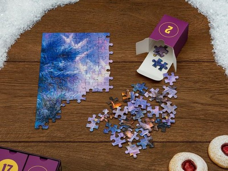 Jigsaw Puzzle Advent Calendar 2025 - Nativity Scene with 1008 Pieces | 24 Boxes Holiday Countdown Gift