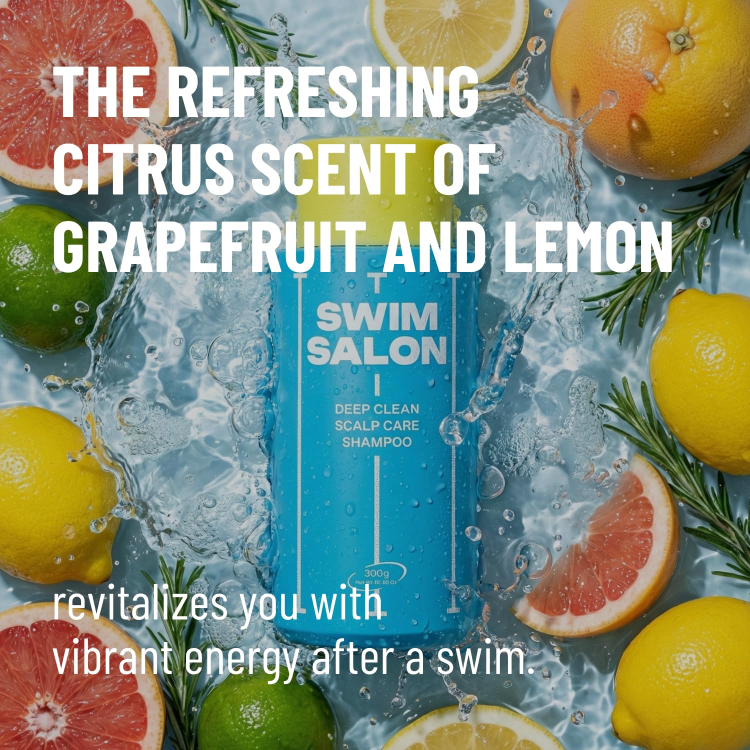 SWIM SALON Chlorine Removal Shampoo for Swimmers | Vitamin C Removes Chlorine & Prevents Hair Breakage | For Pool, Saltwater & Hard Water | Sulfate-Free, Silicone-Free (10.58 oz, Pack of 2)