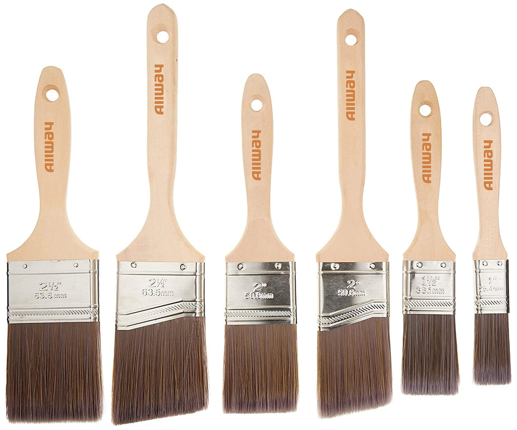 ALLWAY CP6 Premium 6-Piece Paint Brush Set