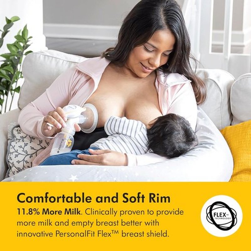 Medela Perfect Pair Bundle - Harmony Manual Breast Pump & Silicone Collector | Lightweight, BPA-Free