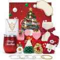 Joyliss Christmas Gift Baskets for Women, Christmas Advent Calendars 2025 for Adult Women and Teen Girls, Luxury Spa Self Care Christmas Gifts Basket Countdown Calendar for Mom Wife Girlfriend Red