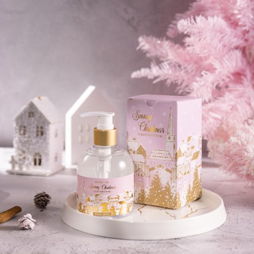 ROMIIE ZOI Christmas Liquid Hand Soap with Gift Box - 260ml/ 9 fl. Oz - Variety Pack of 3（Silent Night，Snowy Christmas,Holiday Magic）