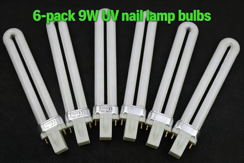 MAGIKON 6-Pack Replacement Electronical 9W U-Shaped 365nm Lamp Bulb Tube for Nail Art Dryer UV Lamp Light - Not Inductance Bulb (6-2/5-Inch, Normal)