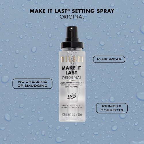 Milani Setting Spray + Primer, Make It Last Original - Natural Finish with Niacinamide for Hydration, Setting Spray for Makeup and Face Primer, 3-in-1 Prime + Hydrate + Set, 2.03 Fl. Oz - 2 Pack
