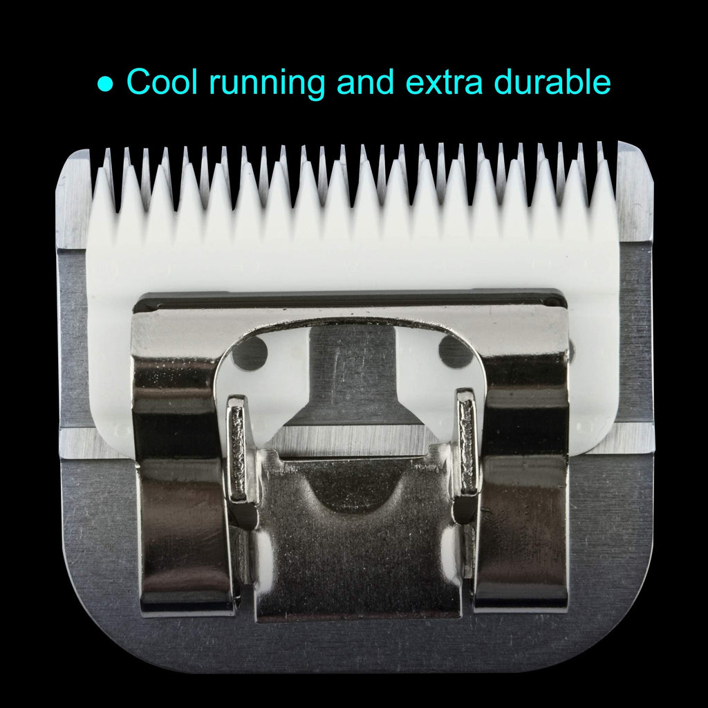 FURZONE Detachable Ceramic Blade - Size 4F Blade 3/8", Made of High-Tech Ceramic Materials, Compatible with Most Andis, Oster, Wahl A5 Clippers