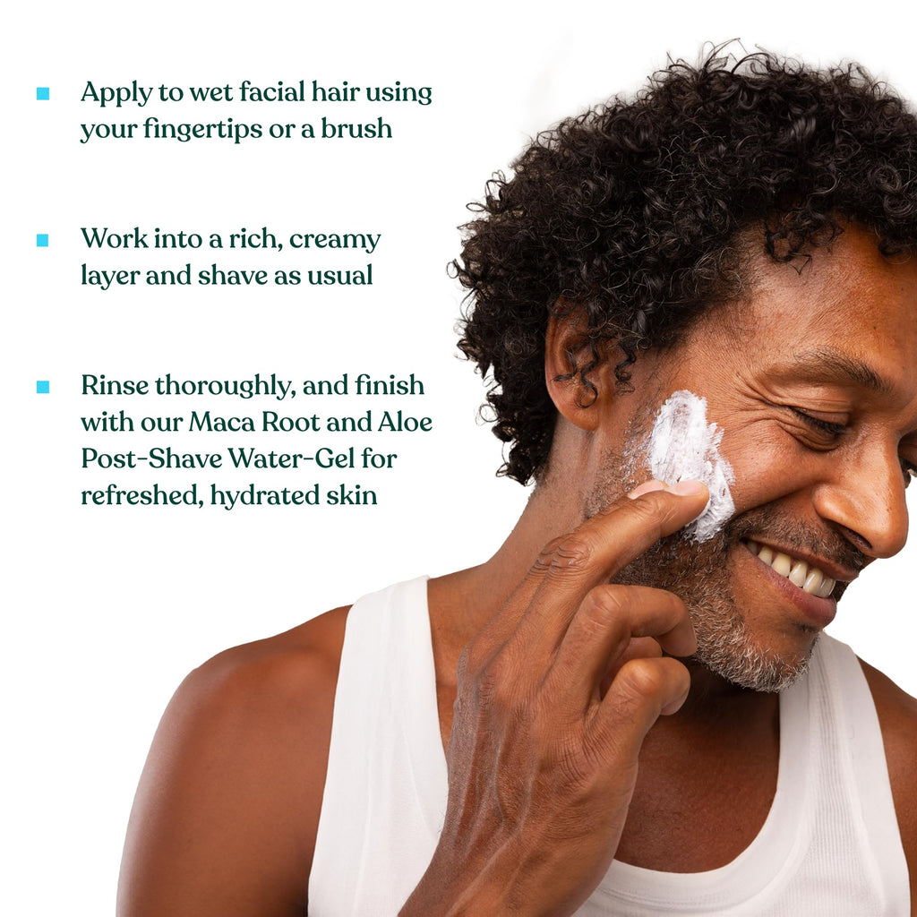 The Body Shop Maca Root & Aloe Softening Shaving Cream for Men | for a Smooth Shave with Aloe Vera | Safe for Sensitive Skin, 200 ml / 6.3 oz