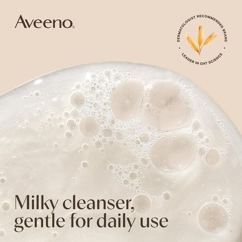 Aveeno Calm + Restore Nourishing Oat Cleanser - Daily Hydrating Face Wash for Sensitive Skin, 7.8 fl oz