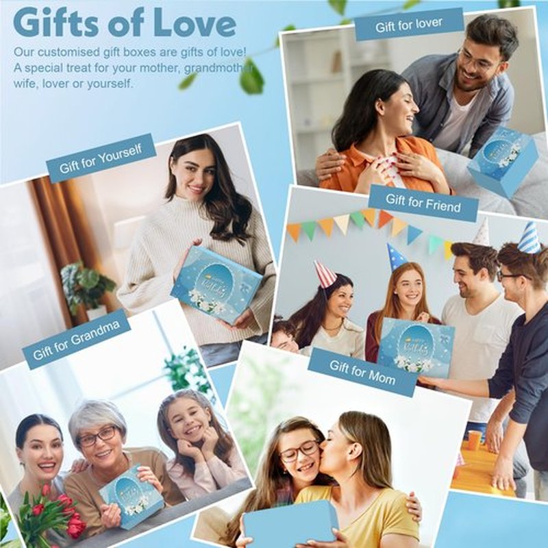 40th Birthday Gifts for Women, Ideas Baskets, 9 Pieces Unique 40th Spa Gifts for Her Wife, Girlfriend, Sister, Friends