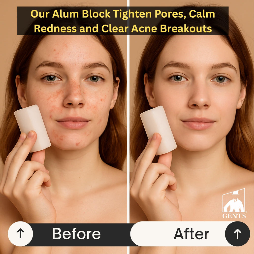 G.B.S 3.5 Ounce Alum Block in Plastic Case | Fragrance-Free Natural Deodorant & Aftershave for Razor Burn Relief | Stops Bleeding, Fights Bumpy Skin, & Prevents Sweat – Travel-Friendly & Long-Lasting
